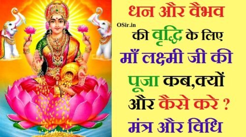 धन और वैभव की वृद्धि के लिए माँ लक्ष्मी जी की पूजा कब,क्यों और कैसे करे ? मंत्र और विधि Lakshmi mantra & worship prowess for wealth