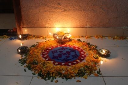 diya malae rangoli hindu festival