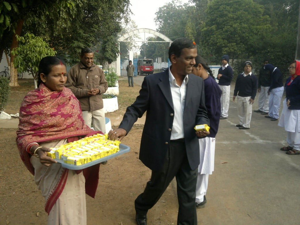 distribute sweets